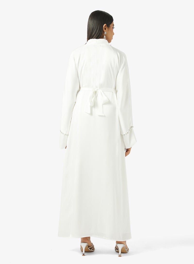 خزانة عباية مزينة مع فستان داخلي - Image 2